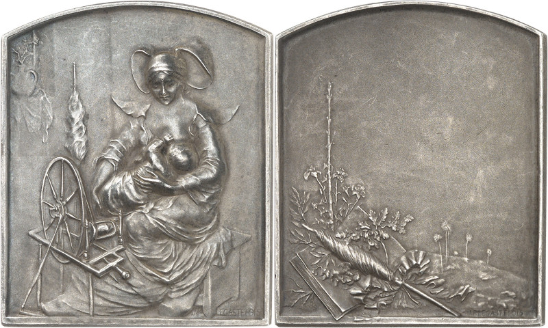FRANCE - FRANCE
IIIe République (1870-1940). Plaquette, Maternité, par J.-P. Le...