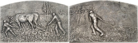 FRANCE - FRANCE
IIIe République (1870-1940). Médaille, Agriculture, par L. Coudray ND (1904), Paris.
Av. Scène de labourage, un enfant guide une cha...