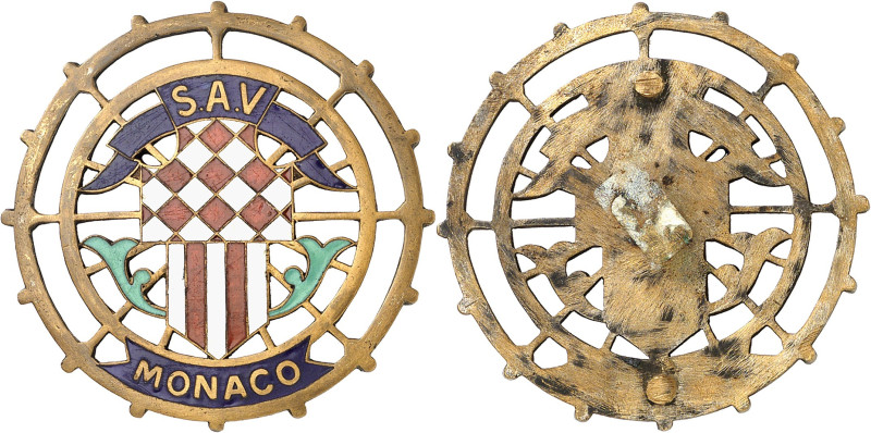 MONACO - MONACO
Albert Ier (1889-1922). Premier grand badge de la S.A.V. Monaco...
