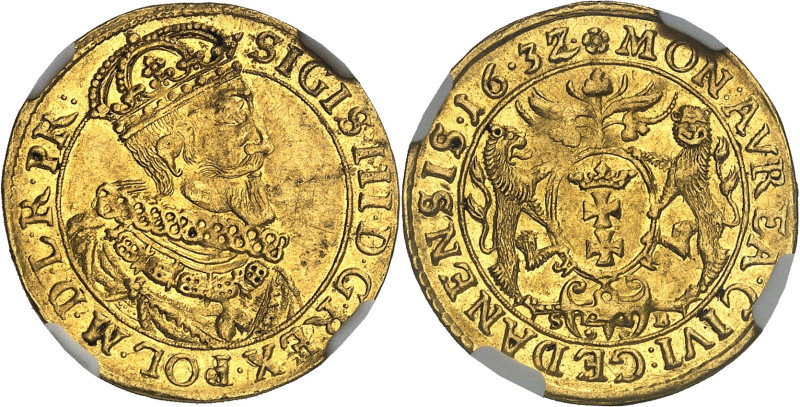 POLOGNE - POLAND
Sigismond III Vasa (1587-1632). Ducat 1632/1 SB, Gdansk (Dantz...