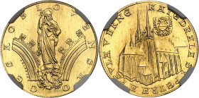 TCHÉCOSLOVAQUIE - CZECHOSLOVAKIA
République socialiste tchécoslovaque (1948-1990). Médaille au module du ducat, basilique Saint-Pierre-et-Saint-Paul ...
