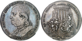 USA - UNITED STATES OF AMERICA
République fédérale des États-Unis d’Amérique (1776-à nos jours). Jeton, Benjamin Franklin, Vénérable de la Loge des N...
