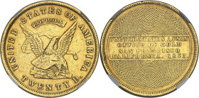 USA - UNITED STATES OF AMERICA
République fédérale des États-Unis d’Amérique (1776-à nos jours). Twenty dollars, bureau d’essai (assay office), 900 m...