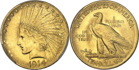USA - UNITED STATES OF AMERICA
République fédérale des États-Unis d’Amérique (1776-à nos jours). 10 dollars Indien, avec devise 1914, Philadelphie.
...