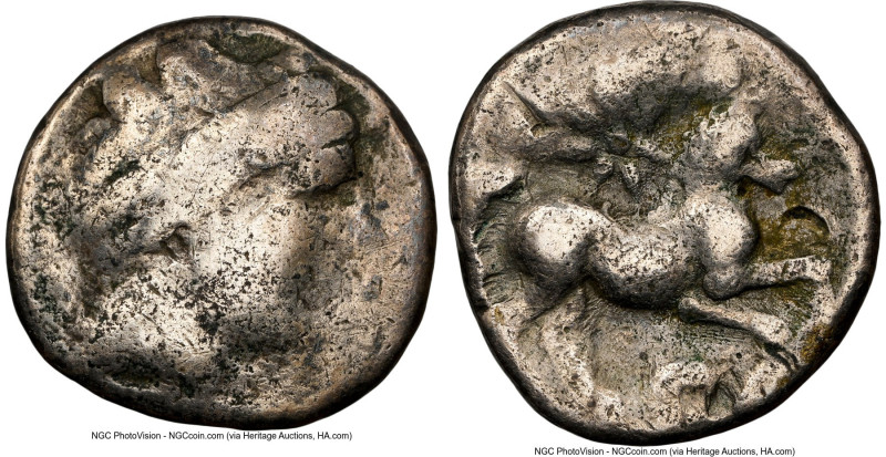 EASTERN EUROPE. Middle Danube. Ca. 3rd century BC. AR drachm (16mm, 10h). NGC VG...