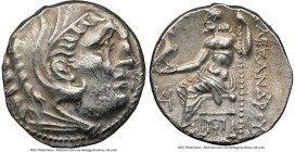 MACEDONIAN KINGDOM. Alexander III the Great (336-323 BC). AR drachm (17mm, 3.79 gm, 1h). NGC Choice XF 4/5 - 3/5. Posthumous issue, Teos, ca. 310-301 ...
