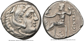 MACEDONIAN KINGDOM. Alexander III the Great (336-323 BC). AR drachm (16mm, 11h). NGC XF. Early posthumous issue, Lampsacus, ca. 323-317 BC. Head of He...
