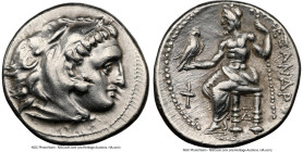 MACEDONIAN KINGDOM. Alexander III the Great (336-323 BC). AR drachm (17mm, 4.25 gm, 1h). NGC XF 4/5 - 3/5, flan flaw, brushed. Early posthumous issue,...