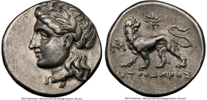 IONIA. Miletus. Ca. 4th-3rd centuries BC. AR drachm (15mm, 3.51 gm, 1h). NGC Cho...
