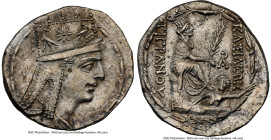 ARMENIAN KINGDOM. Tigranes II the Great (95-56 BC). AR tetradrachm (27mm, 15.44 gm, 11h). NGC AU 5/5 - 2/5. Tigranocerta, ca. 83-70 BC. Diademed and d...