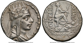 ARMENIAN KINGDOM. Tigranes II the Great (95-56 BC). AR tetradrachm (26mm, 16.01 gm, 12h). NGC Choice VF 5/5 - 3/5, brushed. Tigranocerta, ca. 80-68 BC...