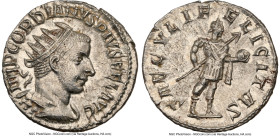 Gordian III (AD 238-244). AR antoninianus (21mm, 4.15 gm, 12h). NGC MS 5/5 - 3/5. Antioch, ca. 242-244 AD. IMP GORDIANVS PIVS FEL AVG, radiate, draped...