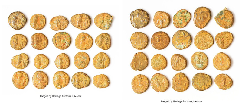 ANCIENT LOTS. Greek. Elymais Kingdom. Ca. AD 2nd century. Lot of twenty (20) AE ...