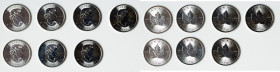 Elizabeth II 7-Piece Lot of Uncertified silver "Maple Leaf" 5 Dollars (1 oz) 2016 UNC, Royal Canadian mint, KM1601. 38mm. 31.15gm ea. HID09801242017 ©...
