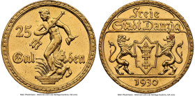 Free City gold 25 Gulden 1930 MS63 NGC, Berlin mint, KM150. HID09801242017 © 2024 Heritage Auctions | All Rights Reserved www.HA.com/TexasAuctioneerLi...
