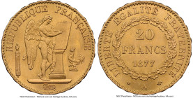 Republic gold 20 Francs 1877-A MS63 NGC, Paris mint, KM825, Gad-1063. HID09801242017 © 2024 Heritage Auctions | All Rights Reserved www.HA.com/TexasAu...