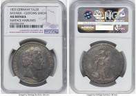 Bavaria. Ludwig I "Customs Union" Taler 1833 AU Details (Surface Hairlines) NGC, Munich mint, KM762, Dav-569. Formation of Customs Union with Prussia,...
