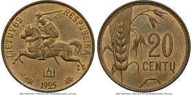 Republic 20 Centų 1925 MS64 NGC, Kings Norton mint, KM74. One year type. HID09801242017 © 2024 Heritage Auctions | All Rights Reserved www.HA.com/Texa...
