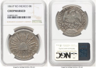 Republic 4-Piece Lot of Certified "Chopmarked" 8 Reales NGC, 1) 8 Reales 1861 Pi-RO, San Luis Potosi mint, KM377.12, DP-Pi48 2) 8 Reales 1857 Pi-PS, S...