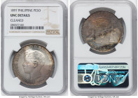 Spanish Colony. Alfonso XIII Peso 1897 SG-V UNC Details (Cleaned) NGC, Manila mint, KM154, Cal-122. One year type. HID09801242017 © 2024 Heritage Auct...