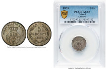 Krakow. Free City 5 Groszy 1835 AU55 PCGS, Vienna mint, KM-C11. HID09801242017 © 2024 Heritage Auctions | All Rights Reserved www.HA.com/TexasAuctione...