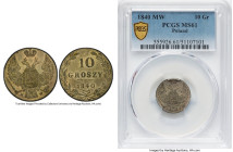 Nicholas I of Russia 10 Groszy 1840 MS61 PCGS, Warsaw mint, KM-C113a. HID09801242017 © 2024 Heritage Auctions | All Rights Reserved www.HA.com/TexasAu...