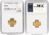 Maria I & Pedro III gold 1/2 Escudo (800 Reis) 1777 MS62 NGC, Lisbon mint, KM269, Fr-110, Gomes-MP 21.01. HID09801242017 © 2024 Heritage Auctions | Al...
