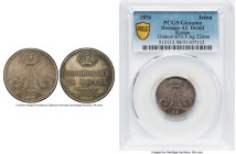 Alexander II silver "Coronation" Jeton 1856 AU Details (Damage) PCGS, Diakov-653.3. 22mm. Issued for the coronation of Czar Alexander II. HID098012420...