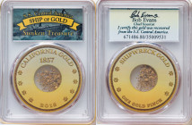 Shipwreck gold "S.S. Central America - California gold 1857" Pinch 2018 PCGS, Shipwreck Gold / One Gold Pinch. Bob Evans Chief Scientist on Certificat...