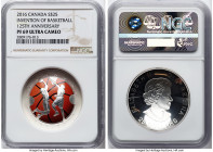 4-Piece Lot of Certified silver Proof Assorted "Sports" Issues PR69 Ultra Cameo NGC, 1) Canada: Elizabeth II Colorized "Invention of Basketball - 125t...