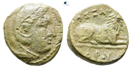 Kings of Macedon. Uncertain mint. Kassander 306-297 BC. Bronze Æ