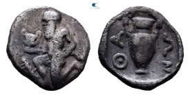Islands off Thrace. Thasos circa 412-404 BC. Trihemiobol AR