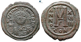 Justinian I AD 527-565. Constantinople. Follis or 40 Nummi Æ