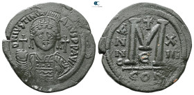 Justinian I AD 527-565. Constantinople. Follis or 40 Nummi Æ