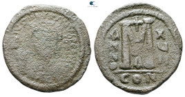 Justinian I AD 527-565. Constantinople. Follis or 40 Nummi Æ