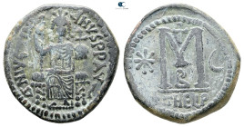 Justinian I AD 527-565. Theoupolis (Antioch). Follis or 40 Nummi Æ