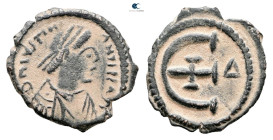 Justinian I AD 527-565. Theoupolis (Antioch). Pentanummium Æ