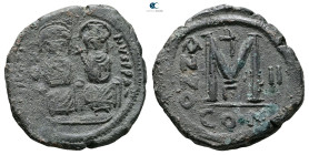 Justin II and Sophia AD 565-578. Constantinople. Follis or 40 Nummi Æ