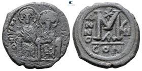 Justin II and Sophia AD 565-578. Constantinople. Follis or 40 Nummi Æ
