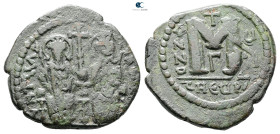 Justin II and Sophia AD 565-578. Theoupolis (Antioch). Follis or 40 Nummi Æ