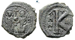 Justin II and Sophia AD 565-578. Theoupolis (Antioch). Half Follis or 20 Nummi Æ