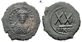 Phocas AD 602-610. Nikomedia. Half Follis or 20 Nummi Æ