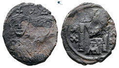 Nicephorus I, with Stauracius AD 802-811. Constantinople. Follis or 40 Nummi Æ