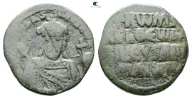 Constantine VII with Romanus II AD 945-959. Constantinople. Follis Æ