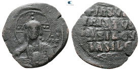 Attributed to Basil II and Constantine VIII AD 976-1028. Constantinople. Anonymous Follis Æ