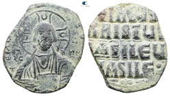 Attributed to Basil II and Constantine VIII AD 976-1028. Constantinople. Anonymous Follis Æ