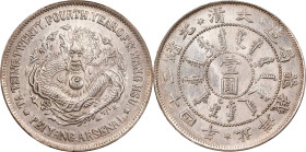 (t) CHINA. Chihli (Pei Yang). 7 Mace 2 Candareens (Dollar), Year 24 (1898). Tientsin (East Arsenal) Mint. Kuang-hsu (Guangxu). PCGS MS-62.
L&M-449; K...