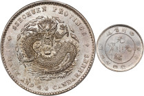 CHINA. Szechuan. 1 Mace 4.4 Candareens (20 Cents), ND (1898-1908). Chengdu Mint. Kuang-hsu (Guangxu). PCGS MS-63.
L&M-349; K-147A; KM-Y-236; WS-0744....