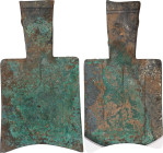 (t) CHINA. Zhou Dynasty. Spring and Autumn Period. Hollow Handle Square Shoulder Spade Money, ND (ca. 650-400 B.C.). Graded Genuine by GBCA Grading Co...