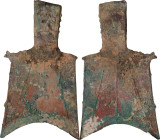 (t) CHINA. Zhou Dynasty. Warring States Period. Hollow Handle Sloping Shoulder Spade Money, ND (ca. 400-300 B.C.). Graded Genuine by GBCA Grading Comp...